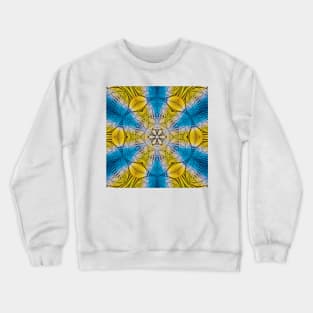 radial yellow gold floral fantasy in square format Crewneck Sweatshirt